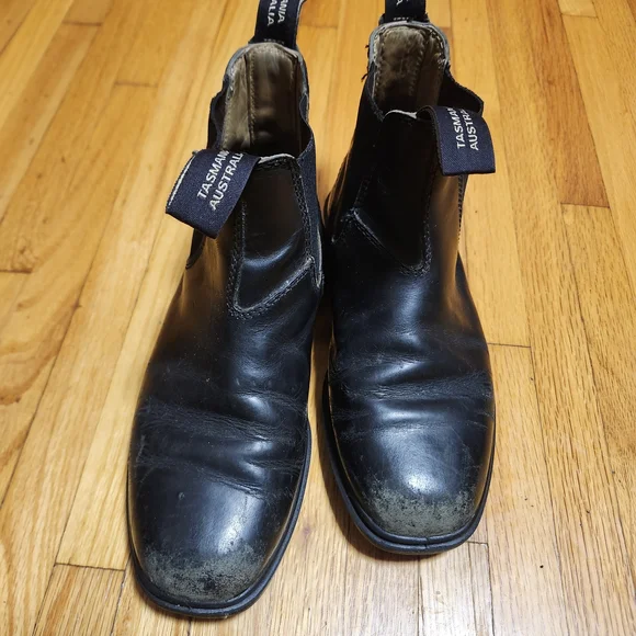 Black Leather Men's Shoes - Picture 1 of 4